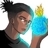 dessin artistique de luffylosophe tenant un fruit du démon dans sa main