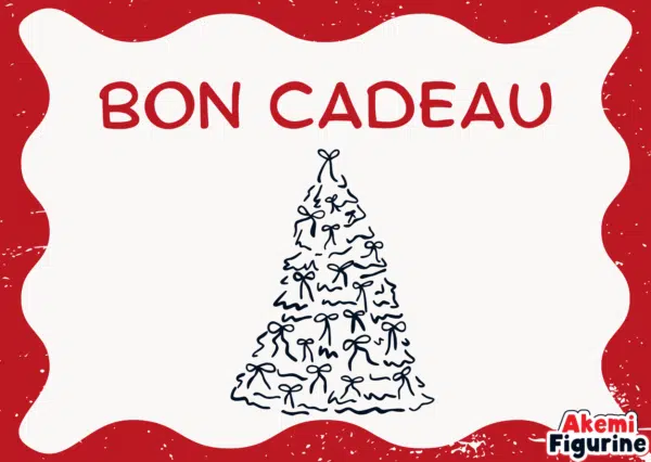 carte cadeau akemi figurine avec écrit Bon cadeau dessus